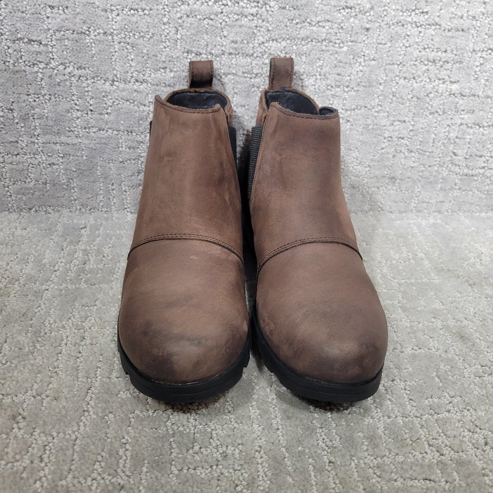 Sorel Emelie Women's Size US 9 Brown Leather Waterproof Round Toe Chelsea Boots - Picture 3 of 12